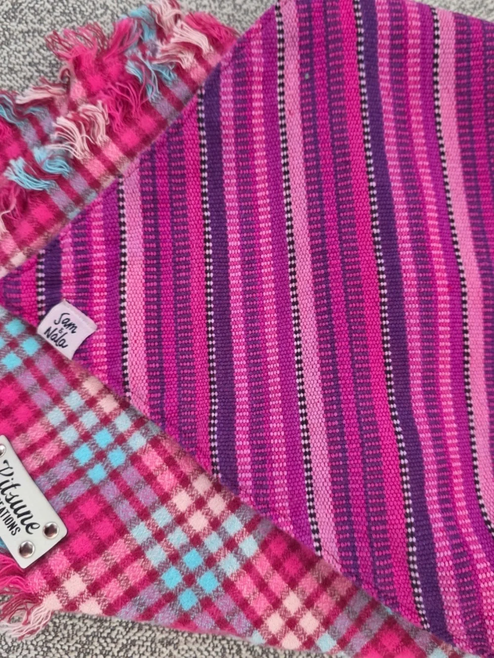 Lot of 7 Dog Bandanas and 3 Bowties
